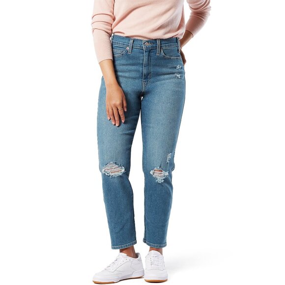 Signature by Levi Strauss Womens Heritage High Rise Straight Super Stretch Denim - Picture 1 of 10